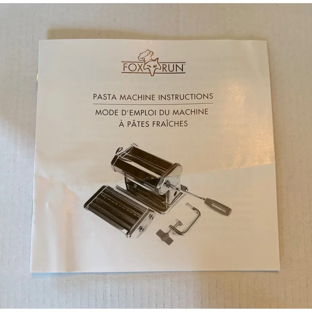 Fox Run 57666 Manual Stainless Steel Pasta Maker Machine NIB Silver 3 Blade Type
